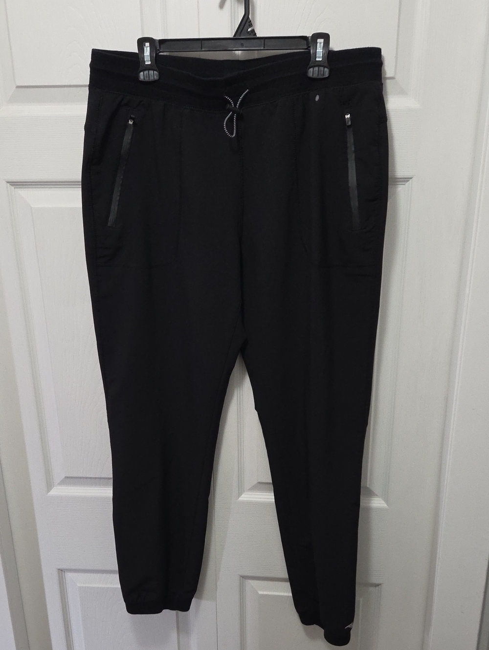 Athletic Works Size Large Black Track Pants with Zip Pockets
